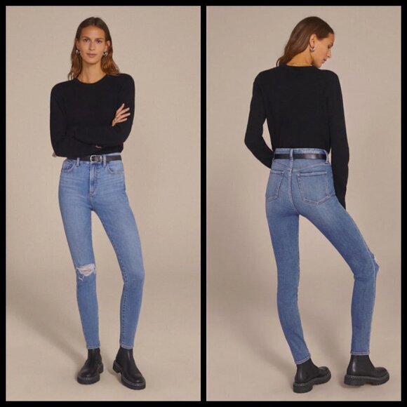 💕FAVORITE DAUGHTER💕 The Sara High Rise Skinny Jean ~ Ted Regal Blue 27 NWT - Picture 2 of 16
